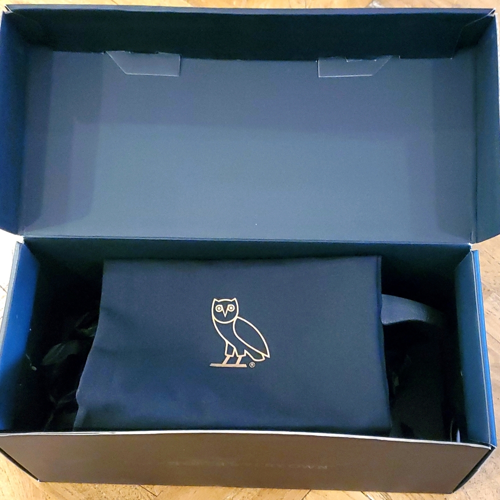 OVO OWL SLIDES - BLACK WITH WHITE OWL Men's Size 5 = Women's Size 7.5 BNWT
